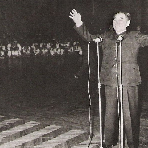 Premier Zhou Enlai announcing the successful first test of a Chinese nuclear bomb.