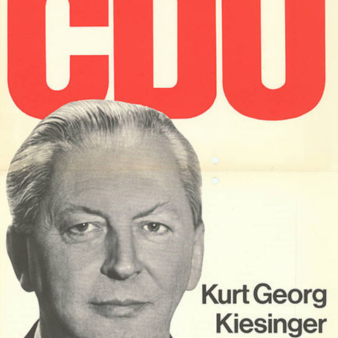A 1965 poster for the Christian-Democratic Union with Kurt Georg Kiesinger.