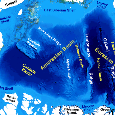 Main Bathymetric features of the Arctic Ocean
