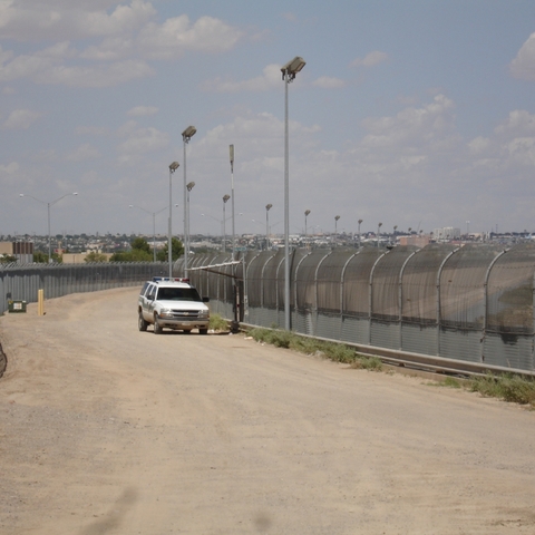 The U.S. border fence near El Paso