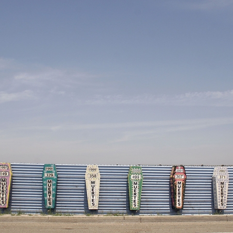 A monument at the Tijuana-San Diego border to those who have died while crossing the U.S.-Mexican border