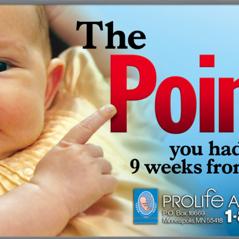 This Prolife Across America billboard features an adorable full-term baby.