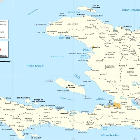 An administrative map of Haiti (in French)