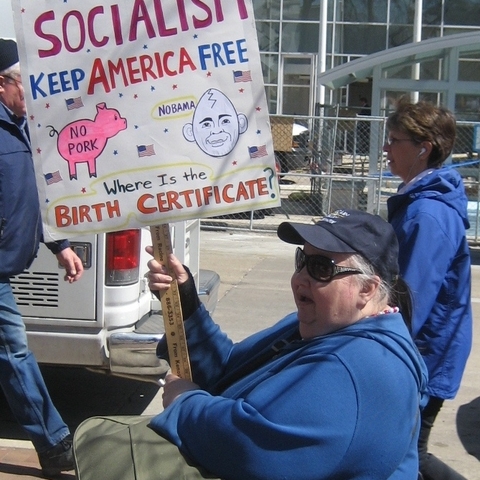 A Tea Party Protester in Madison, Wisconsin, 2009