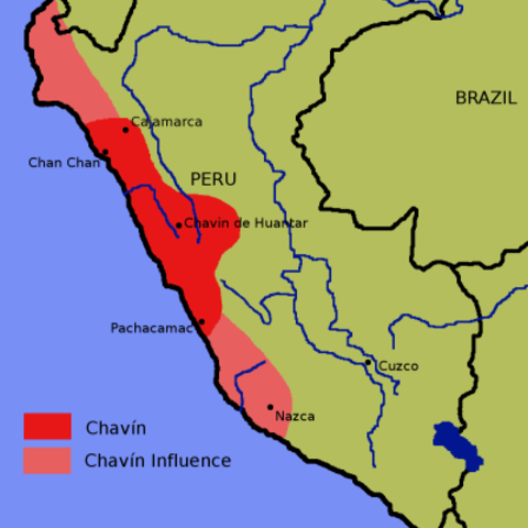Location of the Chavin cult in the Andes Mountains, 900-200 B.C.