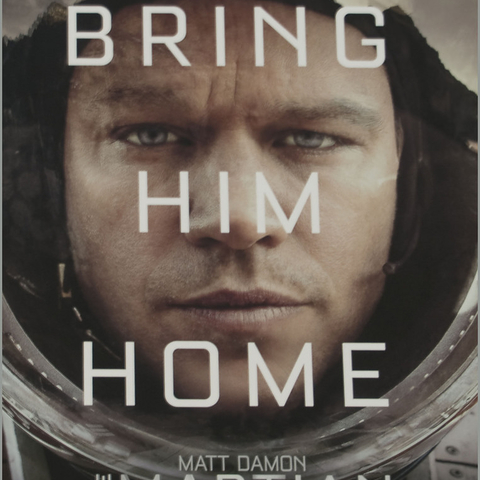 The poster for the 2015 film The Martian.