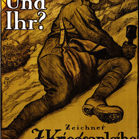 'And you?' reads the top text of a 1917 Austro-Hungarian poster asking citizens to draw war loans.