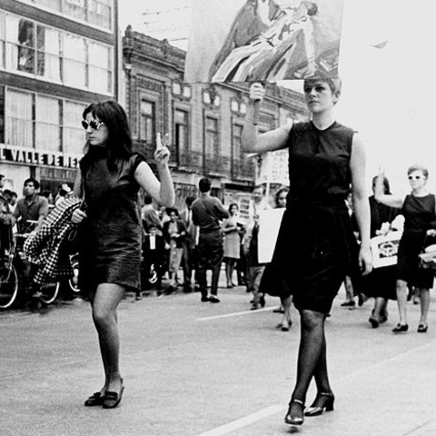 Students protesting in September 1968.