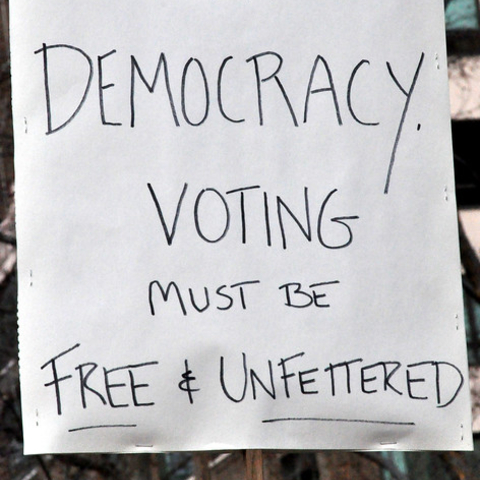 A 2011 protest sign in New York.
