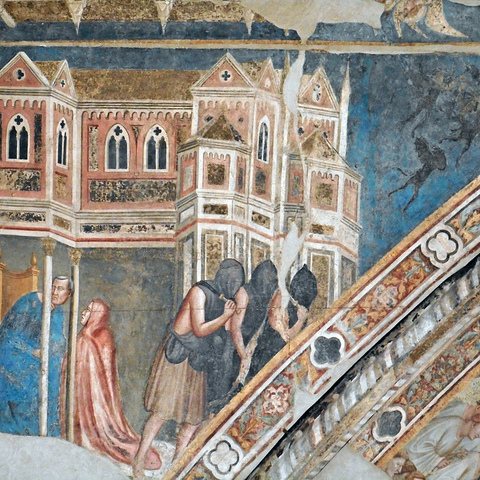 A fresco in the Church of the Incoronata in Naples, Italy.