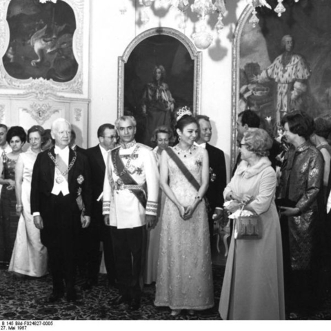 A 1967 state reception for the Shah of Iran in West Germany.