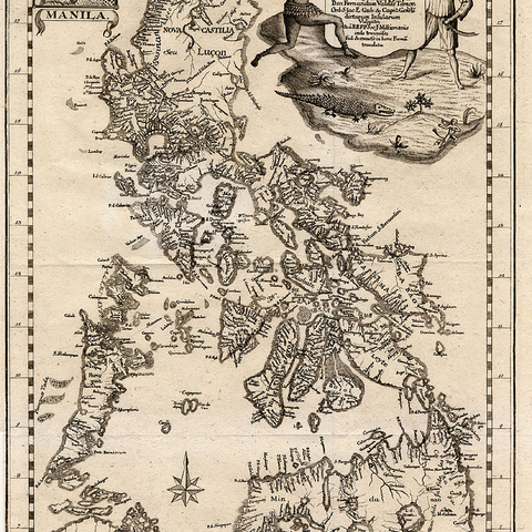A map of the Philippine Islands in 1774.