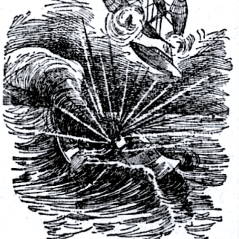 Drawing of an 'aerial torpedo-boat in action.'
