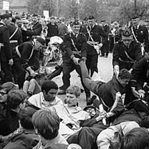 Riots in Båstad, Sweeden in 1968.