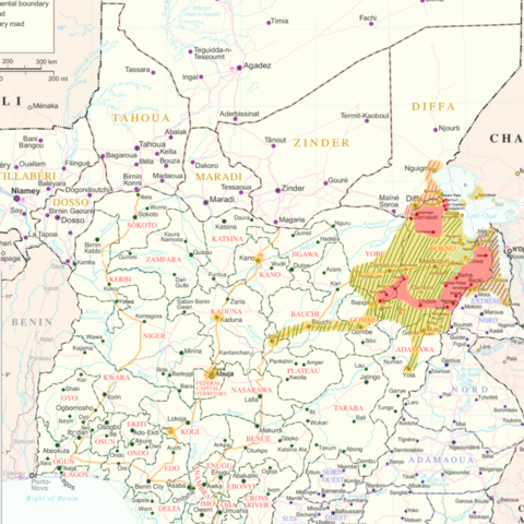 The area of Boko Haram in the Lake Chad Region.