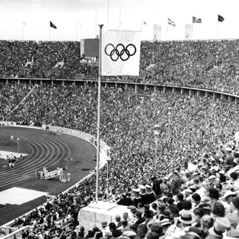 The Olympic Stadium at the 1936 Berlin Games.