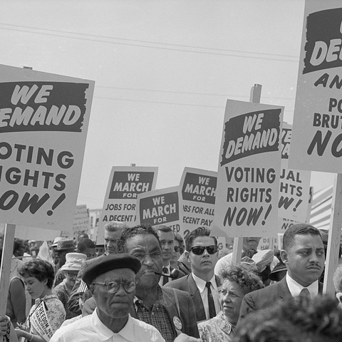 Picketers at the 1963 March on Washington.