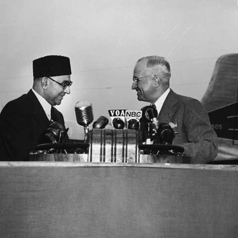 Liaquat Ali Khan with Harry S. Truman.