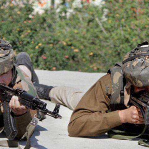 Indian security forces engaged in gun fight in Kulgam, Jammu and Kashmir.