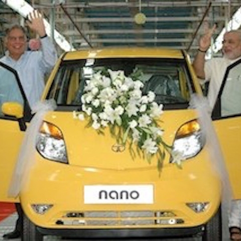 Ratan Tata with Narendra Modi.