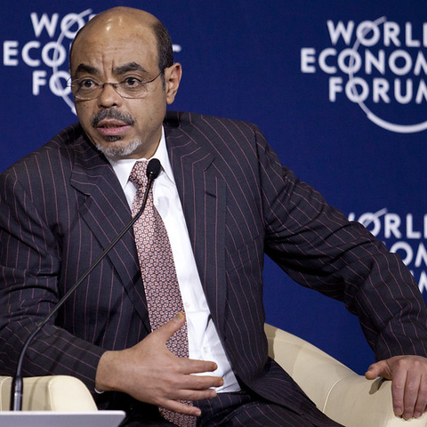 Meles Zenawi at the 'Grow Africa: Transforming African Agriculture' Session.