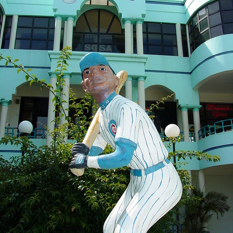 Statue of Sammy Sosa in San Pedro de Macoris, Dominican Republic.