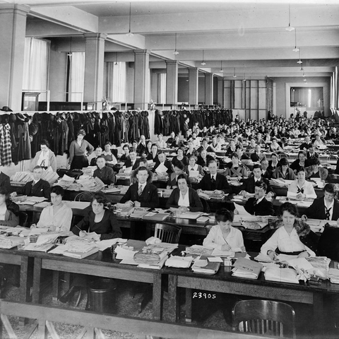 Clerks at the Bureau of War Risk Insurance, 1918