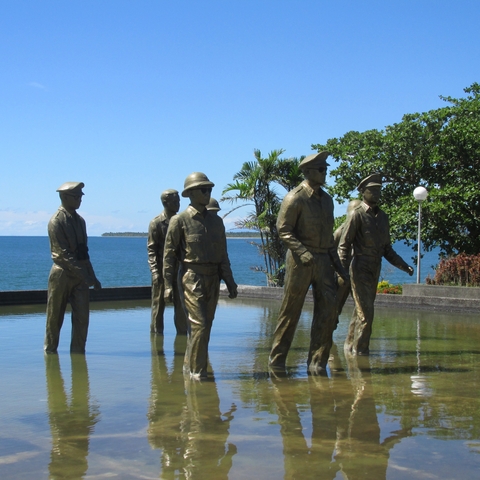 The monument to General MacArthur's return to the Philippines.
