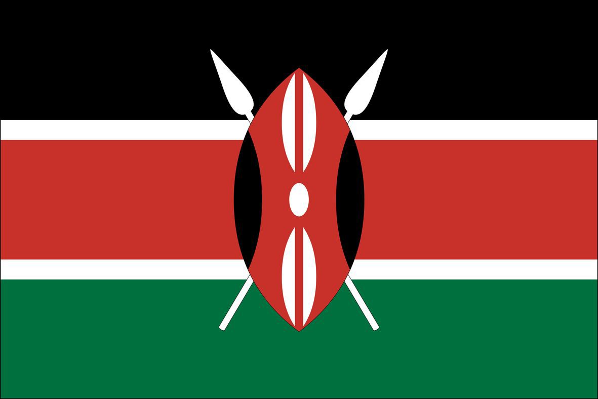 The Kenya flag.