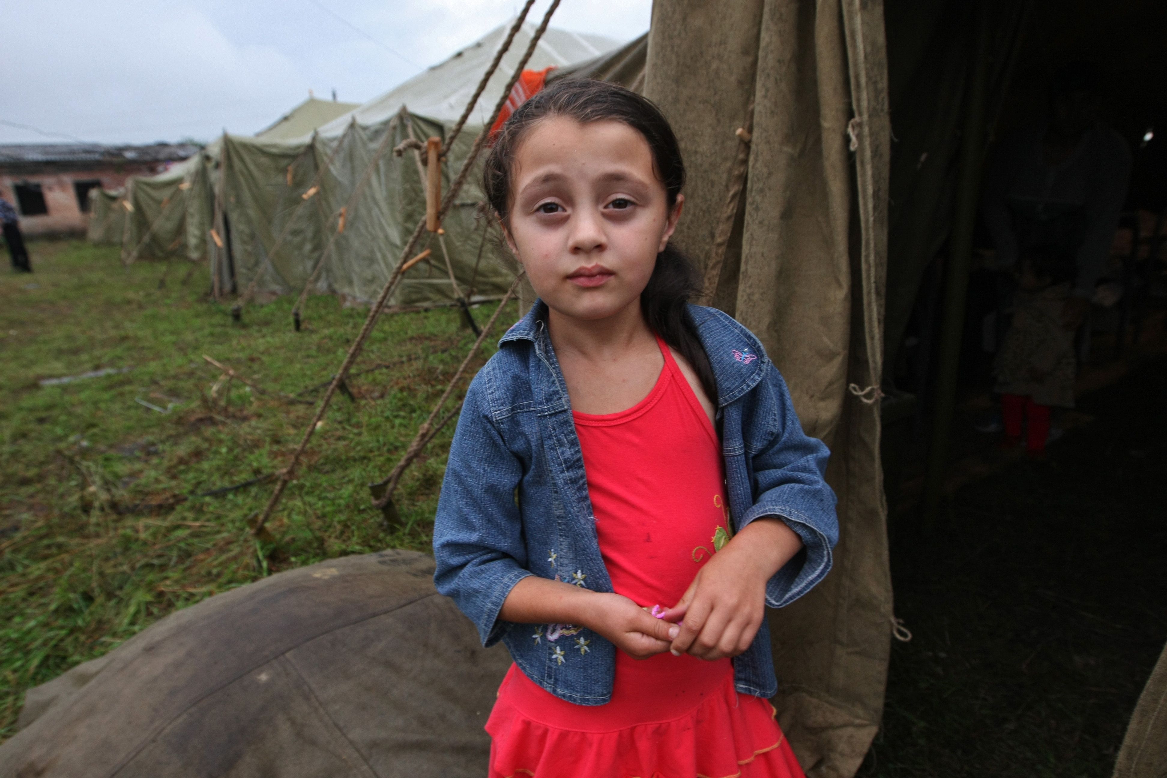 This young girl is a refugee from South Ossetia.