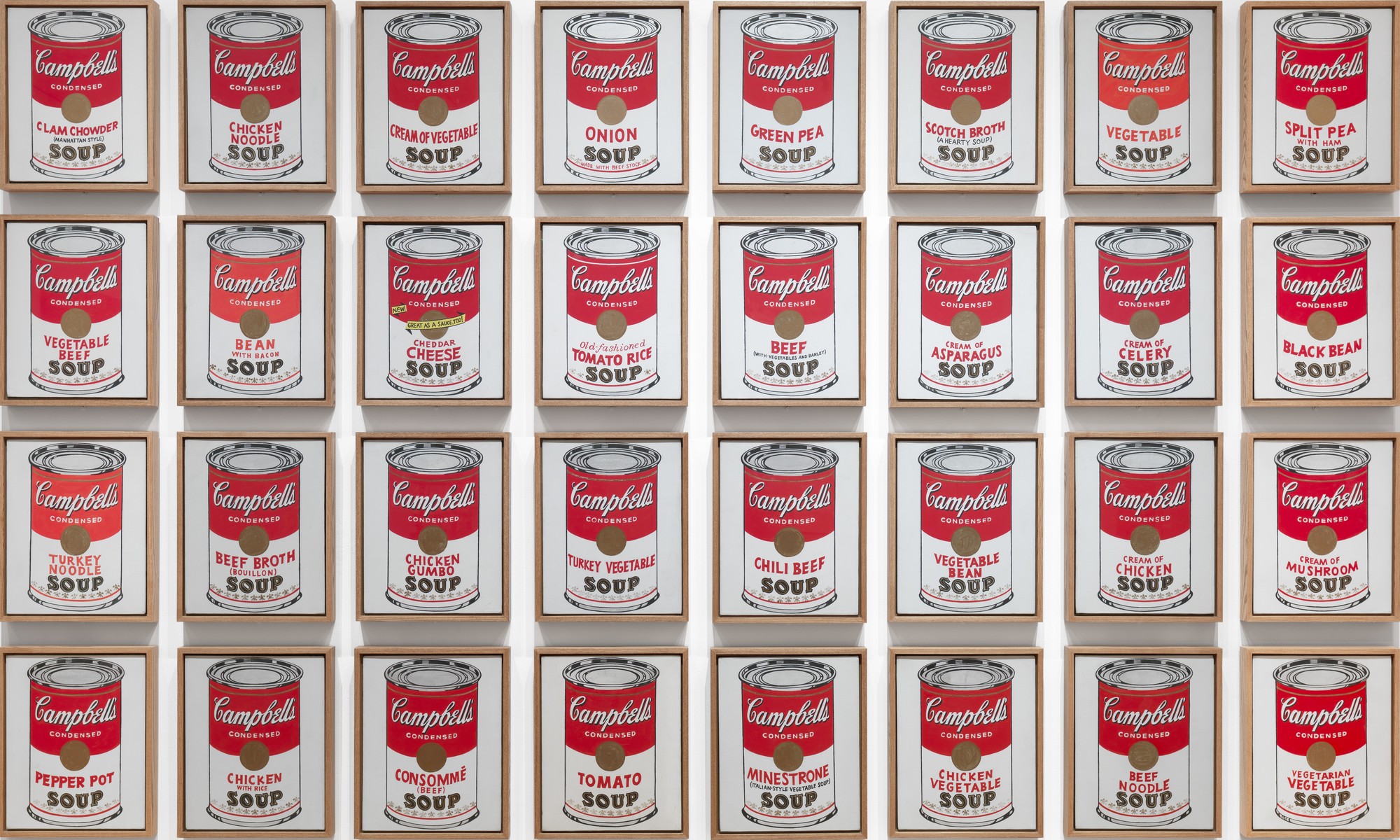 Soup Cans by Andy Warhol - https://www.moma.org/collection/works/79809