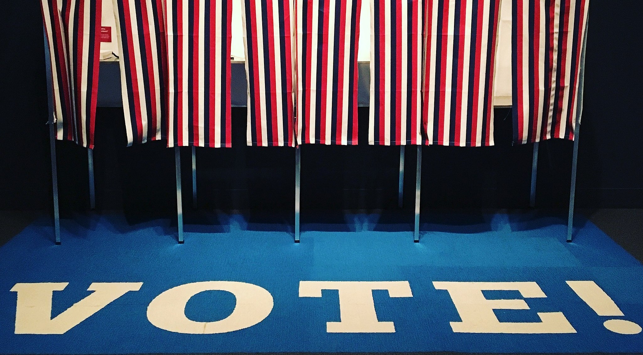 Voting booth exhibit at the George W. Bush Presidential Library.