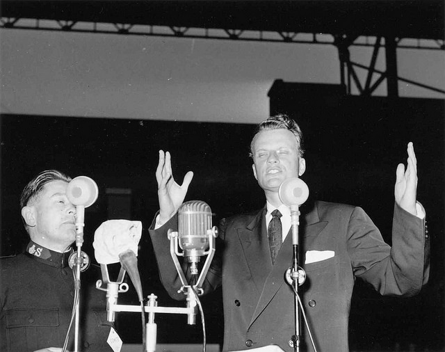 Billy Graham in Amsterdam in 1954.