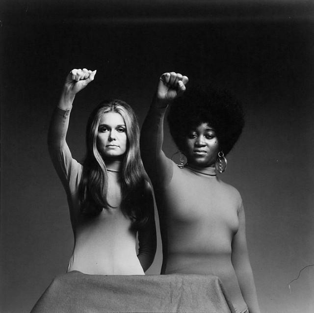Gloria Steinem and Dorothy Pitman-Hughes in 1972.