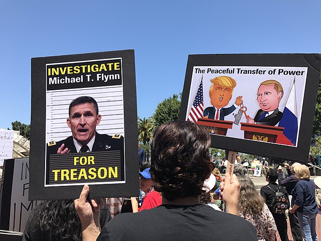 A 2017 protest march in San Francisco calling for President Trump’s impeachment.