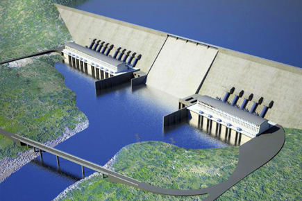 A rendering of the Grand Renaissance Dam.
