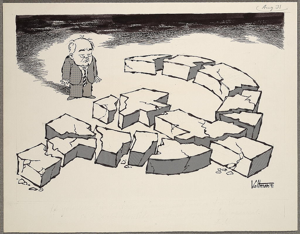 This is a 1991 cartoon from Edmund S. Valtman.