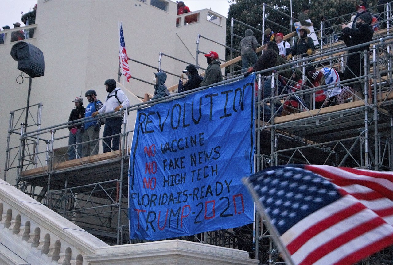 Protest sign from the January 6th insurrection at the U.S. Capitol, 2021. 