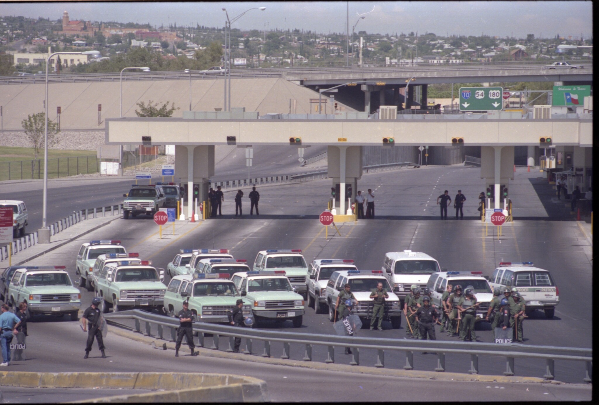 The 1993 border blockade during Operation Hold the Line in El Paso, Texas.