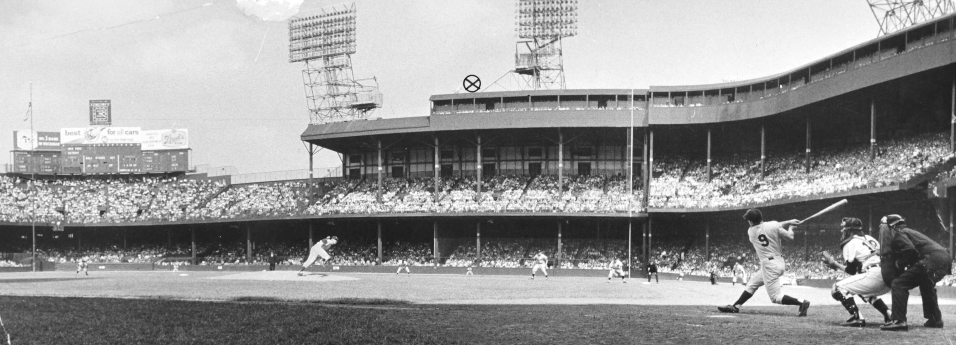 Yankees vs. Tigers at Tiger Stadium, 1961.