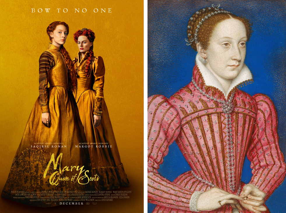 Mary, Queen of Scots (2016), Josie Rourke (left). A portrait of the titular Mary, Queen of Scots (right).