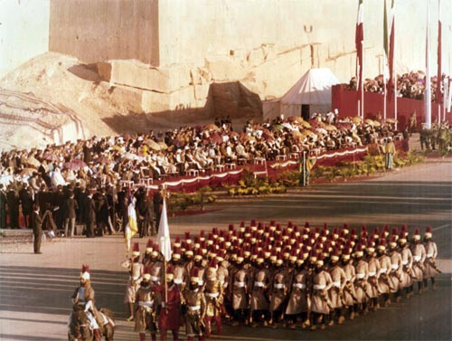 Troops on display at the festival, 1971.