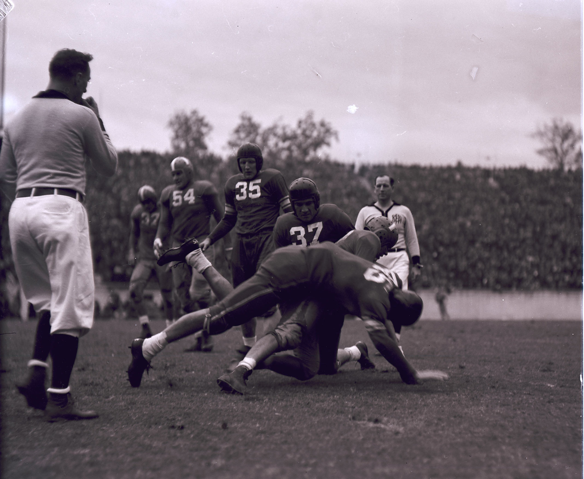 A Duke University football game, 1930s.