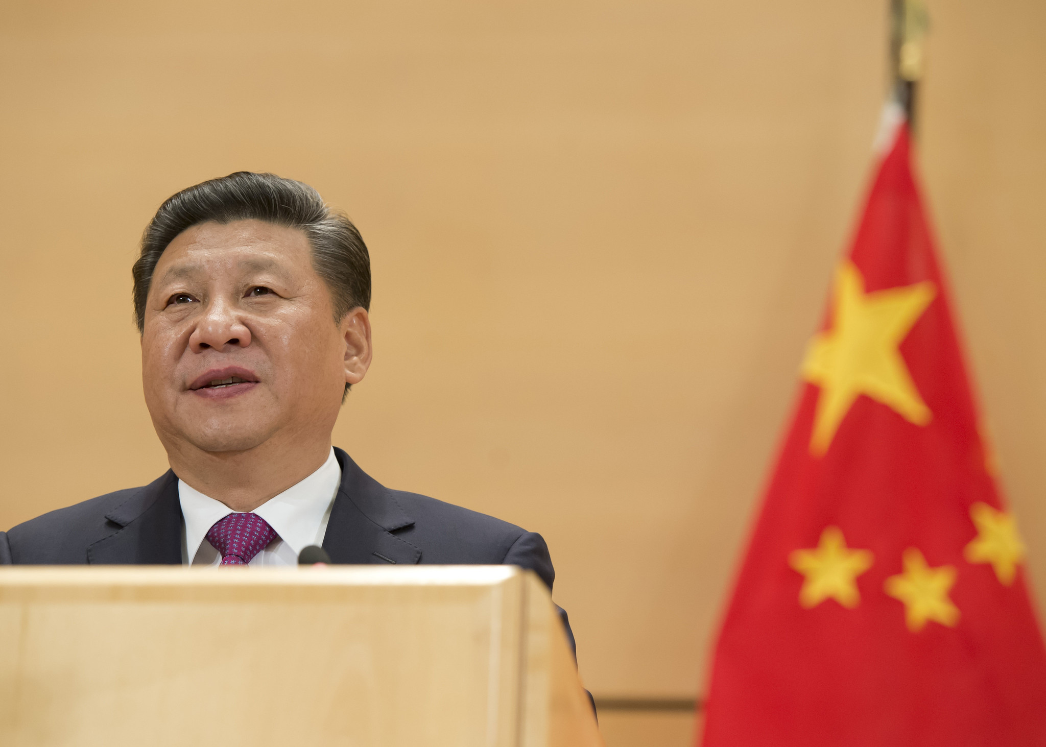 Xi Jinping President of the People's Republic of China speak's at a United Nations Office at Geneva. 18 january 2017. UN Photo / Jean-Marc Ferré