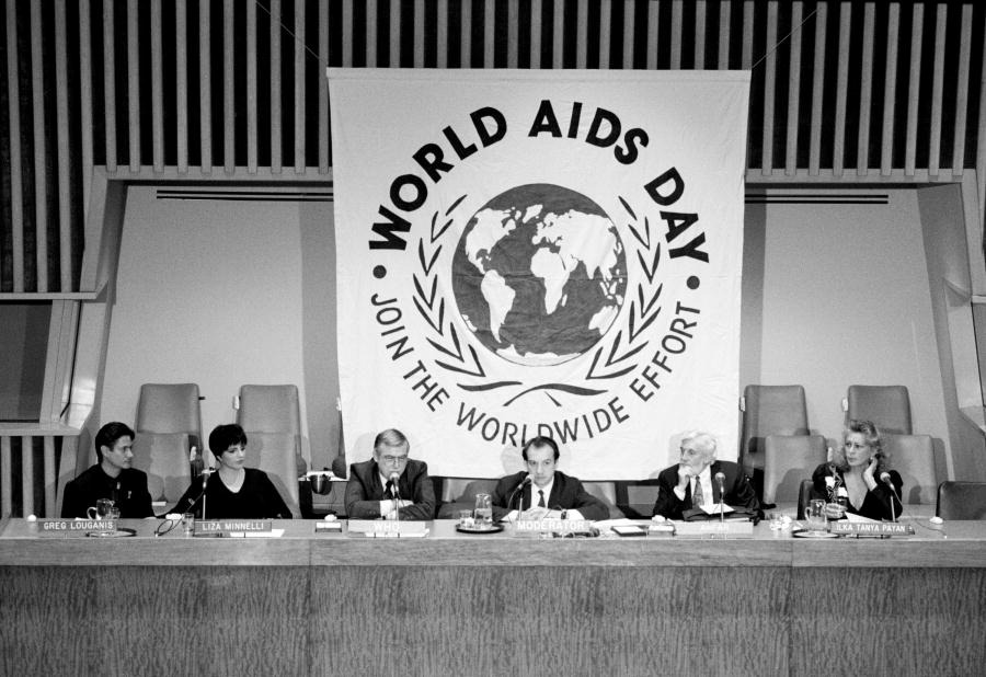 World AIDs Day at the UN Headquarters, 1993. UN Photo/ 