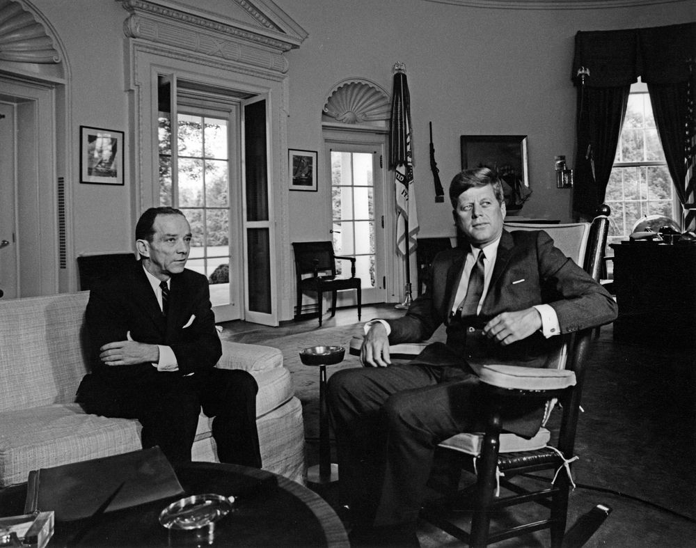 President Kennedy and U.S. Ambassador to the Soviet Union Foy Kohler in the Oval Office in 1963.
