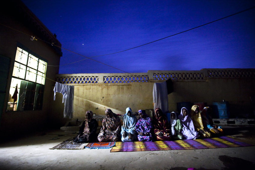 Sudanese women pray together for Ramadan in North Darfur, 2010.