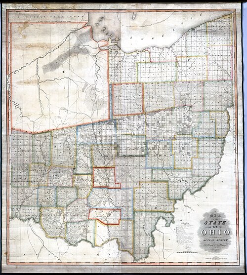 Map of Ohio, 1815.