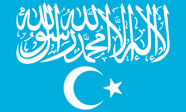 The flag the of Turkistan Islamic Party formerly known as the East Turkestan Islamic Movement.