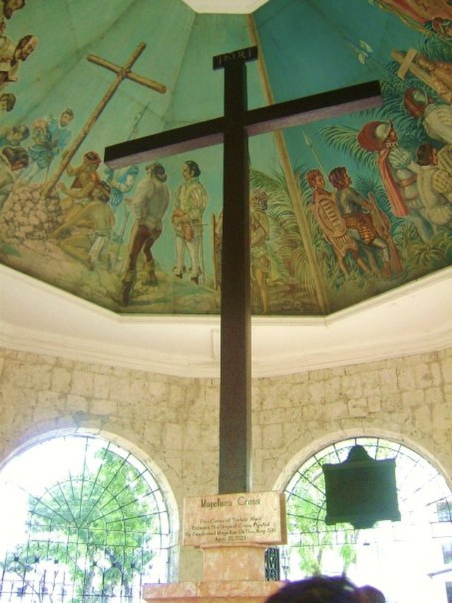 Cross erected by Magellan's crew on the island of Cebu